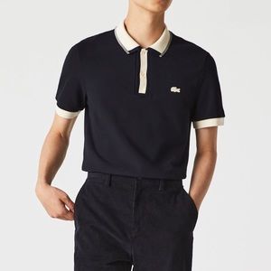 Lacoste Men’s Regular Fit Contrasting Accents Pique Polo